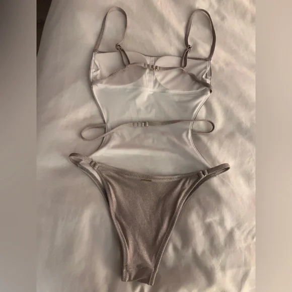 Victoria's Secret Metallic silver one piece - Picture 2 of 4